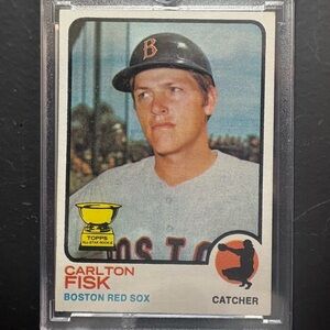 1973 Carlton Fisk Topps All Star Rookie Baseball Card